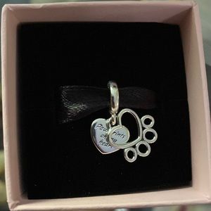 Paw prints on my heart pandora charm